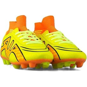 Resim Çoraplı Bilekli Boğazlı Krampon Futbol Ayakkabısı Sarı - Turuncu-sarı Sarı 