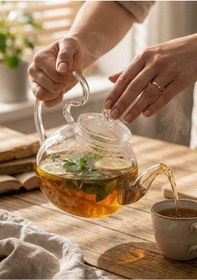 Resim Mitr Borosilikat Cam Demlik - 1 Litre Şeffaf 