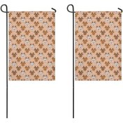 Resim Noel Desenli 2 Li Bahçe Bayrağı Seti, Çift Taraflı 12x40 İnç Açık Alan İçin 12+ 