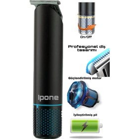 Resim Ipone Thor Profesyonel Saç Sakal Ense Çizim Vücut Tüyleri Lazer Öncesi Tıraş Makinesi Dönerli Tıraş 