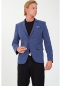 Resim Sposo 5106 Dar Kalıp Yarım Astarlı Lacivert Erkek Blazer Ceket Lacivert 