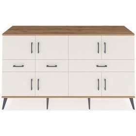 Resim Hyperion Konsol 5 Raflı 3 Çekmeceli 8 Kapaklı 176x44x99 Çam-aytaş Çam-aytaşı 