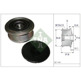 Resim Ina 535012310 Alternator Kasnagı Mercedes W176 W246 C117 X156 . Renault Clıo Modus . Infınıtı Q30 A6071500060 