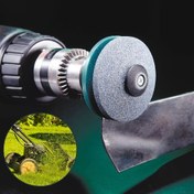 Resim Elektrikli Çim Biçme Makinesi Bıçak Bileme Aleti - Paslanmaz Çelik & Plastik Zımpara Taşlı Aşınmaya Dirençli Sander Başlığı, Bahçe Araçları Bakımı için Ergonomik Tasarım, Çim Biçme Makinesi Aksesuarları, Bıçak Bileyici, Paslanmaz Çelik Bileyici 