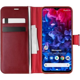 Resim General Mobile Gm 20 Pro Kılıf Delux Leather Wallet Kırmızı 