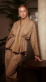 Resim Sadie and Dione Charlotte Kimono Co-Ord in Eden Gold - Top 2 