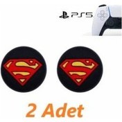 Resim Ps5 Dualsense 2 Adet Süpermen Kabartma Desenli Analog Başlığı 