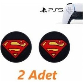 Resim Ps5 Dualsense 2 Adet Süpermen Kabartma Desenli Analog Başlığı 