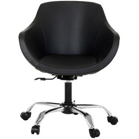 Resim Monoko Deri Çalışma Sandalyesi Siyah 