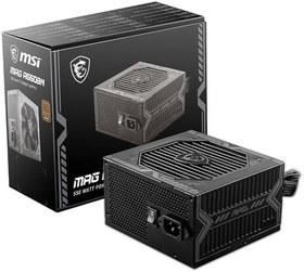 Resim MSI MAG A550BN güç kaynağı, AB fişi, 550 W, 80 Plus bronz sertifikalı, ATX güç kaynağı, 12 V Single-Rail, DC/DC gerilim dönüştürücü tasarımı, 120 mm fan 