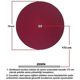 Resim Dart Arkalığı Ahşap Yuvarlak Model 12 MM 72 CM 