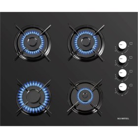 Resim Kumtel Ankastre Set KO-40TAHDF Gaz Emniyetli Cam Ocak ve 3 Programlı A+ Sınıfı Siyah Ankastre Fırın 