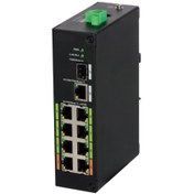 Resim Dahua Lr2110 8Et 120 8 Port Epoe Switch 