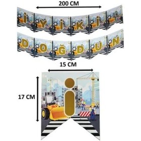 Resim İnşaat Temalı İyi Ki Doğdun Banner Tüm Yaşlar 