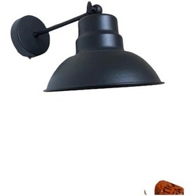 Resim Dylight Retro Metal Dekoratif Rustik Siyah Mafsallı Duvar Aplik (549451924) Siyah 