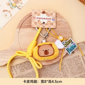 Resim Silver1 Peluş Bebek Aşk Düğmesi Çanta Kolye Sevimli Biblolar Bebek Çekicilik Küçük Kolye Anahtarlık (Yurt Dışından) 