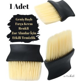 Resim Geniş Başlı Fırça Krem Renkli Zor Alanlar Için Etkili Temizlik Toz Alma 