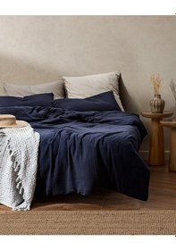 Resim Madame Coco Marla Müslin Tek Kişilik %100 Pamuk Lastikli Nevresim Takımı - Lacivert 8684427194126 Lacivert 