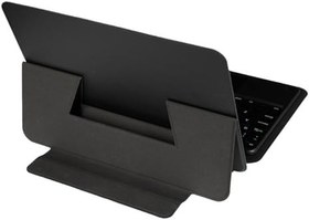 Resim Aksesuarcim Apple iPad Pro 12.9 2022 M2 ile Uyumlu Kılıf Klavyeli Kalem Bölmeli Bluetooth Bağlantılı Standlı Tablet Kılıfı Siyah 