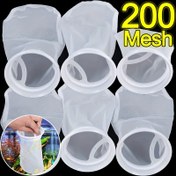 Resim 1/2 adet 200 Mesh Çok Fonksiyonlu Naylon Filtre Çantası Akvaryum Filtre Çantası Çoraplar Çerçeveli Tekrar Kullanılabilir Balık Tankı Filtre Aksesuarları 