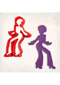 Resim Disko Dansçısı Kurabiye Kalıbı Şekillendirici Kopat KIrmızı 