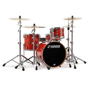 Resim Sonor 20" ProLite Serisi 4 Parça Akustik Davul Seti (Fiery Red) 