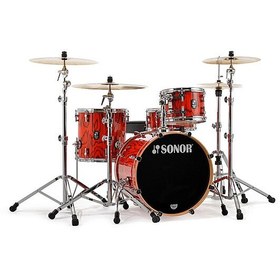 Resim Sonor 20" ProLite Serisi 4 Parça Akustik Davul Seti (Fiery Red) 