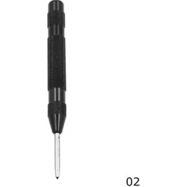 Resim Siyah Çok Fonksiyonlu 5 Inç Otomatik Merkez Pimi Yaylı Mark Merkezi Punch Aracı Ahşap Girinti Mark Ağaç Işleme Aleti Bit (Yurt Dışından) 