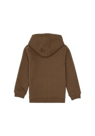 Resim U.S. Polo Assn. Erkek Çocuk Haki Fermuarlı Kapüşonlu Sweatshirt 50313852-VR027 