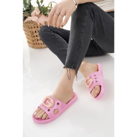 Resim Moda Fırsat Kadın Terlik Kaydırmaz Su Geçirmez Şık Ev Dışarı Plaj Yazlık Günlük Terlik 