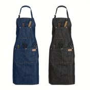Resim Denim Önlük Salon Çalışmaları, Berberlik, Mutfak Pişirme, Izgara, Restoran Hizmeti, Bar Dükkanları, Kafeler, Fırın, Güzellik, Tırnak ve Üniformalar İçin Uygun. 