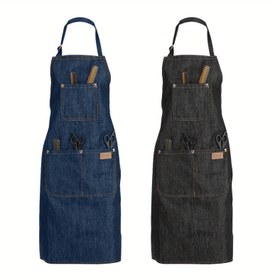 Resim Denim Önlük Salon Çalışmaları, Berberlik, Mutfak Pişirme, Izgara, Restoran Hizmeti, Bar Dükkanları, Kafeler, Fırın, Güzellik, Tırnak ve Üniformalar İçin Uygun. 