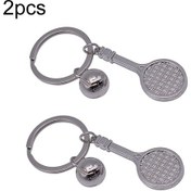 Resim Sones 2 Adet Tenis Raketi Metal Anahtarlık 