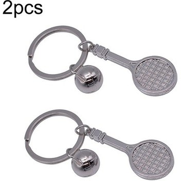 Sones 2 Adet Tenis Raketi Metal Anahtarlık