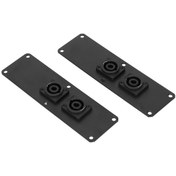 Resim Vkemall Demir Makyajlı 2 Adet Cannon Soketli Hoparlör Bağlantı Paneli - 6-18 İnç Hoparlörler İçin Dayanıklı Ses Bağlantı Ünitesi 