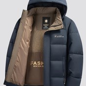 Resim Erkekler İçin Kışlık Kapüşonlu Ceket - Çıkarılabilir Kapüşonlu, Sıcak Softshell Mont, Tam Fermuarlı ve Cepli, Kayak ve Açık Hava Aktiviteleri İçin - Erkekler İçin Günlük Kışlık Mont (Yazı/Logo Tasarımı) 