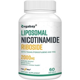 Resim Orgabay Liposomal Nicotinamide Riboside 2000 mg With Tmg And Pterostilbene 60 Softgels 