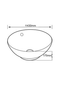Resim Eva Banyo Lena E-5030 Tezgah Üstü Porselen Lavabo 