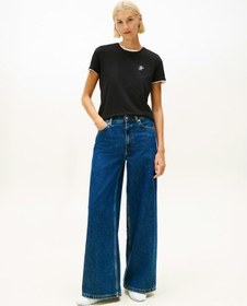 Resim Th Scrıpt Reg C-nk Ss Tee Kadın Siyah T-shirt - Ww0ww47809 Siyah 