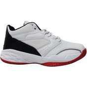Resim Jump Beyaz Kırmızı Bağcıklı Boğazlı Basket Sneakers Spor Ayakkabı 