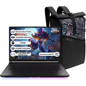 Resim Rog Strix Scar 18 G835LW-SA129 Intel Core Ultra 9 275HX NPU 13 TOPS 64GB 2TB SSD RTX5080-16GB Freedos 18" 2.5K 240Hz WQXGA Taşınabilir Bilgisayar 