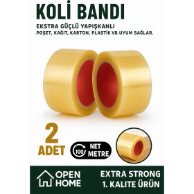 Resim Toyfest 2 Adet - 100 Metre Şeffaf Koli Bandı - Extra Strong 40 Micron Kalınlık, Güçlü Yapışkan 