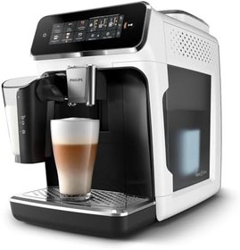 Resim Philips Serisi 3300 Tam Otomatik Espresso Makinesi LatteGo Süt Sistemi ile, 6 Kahve Çeşidi, SilentBrew Teknolojisi, AquaClean Filtre - Beyaz & Parlak Siyah (EP3343/50) 