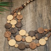 Resim El Yapımı Ahşap Boncuk Kolye - Bohem Etnik Stil, Çok Katmanlı Vintage Takı, Doğal Ahşap Tahıl, Karışık Renkler, Seyahat ve Şenlik Günleri İçin Mükemmel, Şenlik Aksesuarı, Bohem Stil, Doğal Ahşap Boncuklar, Gençler İçin 
