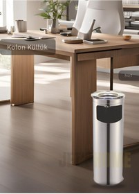 Resim AboutThePerfect Paslanmaz Dış Mekan Küllük Ayaklı Gri 100 karakterlik ürün başlığı 