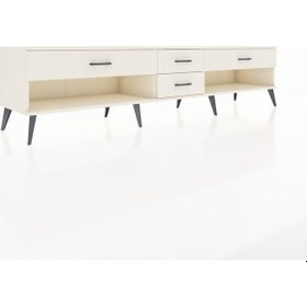 Resim Hyperion Tv Ünitesi 4 Çekmeceli 220x44x51 Aytaşı-antrasit/aytaşı Antrasıt/aytası - Aytası 