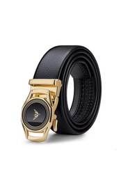 Resim William Polo Williampolo Hakiki Deri Erkek Gold Tokalı Kemer Siyah 