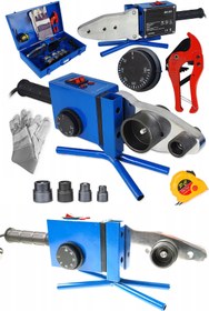 Resim STAXX POWER 2000Watt Çift Rezidanslı Hava Soğutmalı Isı Ayarlı PPRC Plastik Boru Kaynak Makinesi + Makas Metre 