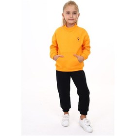 Resim Toontoy Kids Toontoy Kız Çocuk Nakışlı Eşofman Takım Hardal 