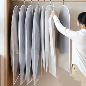 Resim 5 Adet Şeffaf PEVA Giysi Saklama Çantaları - Su Geçirmez Toz Geçirmez Nem Dirençli Dolap Düzenleyiciler Güvenli Kapatma ile, Ayakkabılar ve Aksesuarlar için Berrak Koruyucu Kaplamalar - Dayanıklı Plastik Gardırop Depolama Çözümleri, Gardırop Koruma | Minimalist Tasarım, Giysi Organizatörü 